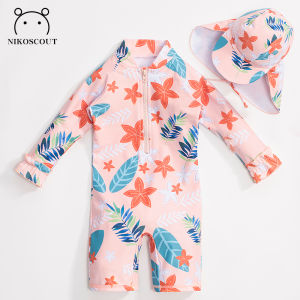 nikoscout | UV Protection Girls One-piece Long Sleeve Swimsuit
