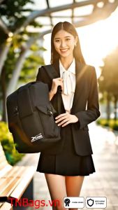 Balo Thời Trang Xbags Modern Màu Đen Cao Cấp Đựng Laptop 14 Inch Chống Nước Chống Sốc Nhiều Ngăn Thiết Kế Gọn Đẹp Hiện Đại!