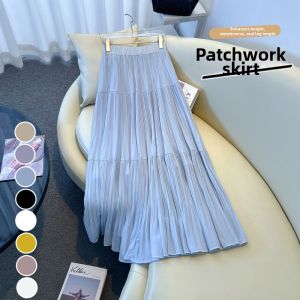 La Chapelle | Purple Sweet Style Mesh Thin Summer Maxi A-line Skirt