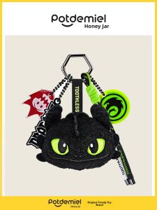 Potdemiel Honey Pot Plush Toy Dragon Toothless Hanging Ornament Soft Stuffed Doll Gift for Teenagers Polyester Fiber Filled