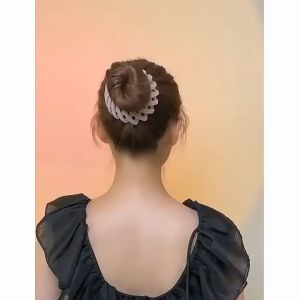 Velvet nest hair circle ball head plate hair tide Korean Internet celebrity high ponytail retractable