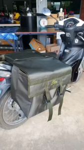 กระเป๋ามอเตอร์ ผ้าเคลือบพีวีซี ไซส์ M ขนาดกำลังพอดี เหมาะกับ รถทั่วไป, ซื้อของ, จ่ายตลาด, หรือพนักงานส่งของ