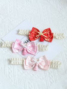 Girls Baby Tassel Butterfly Knot Hairband One Year Old Baby Photo Shoot Tang Suit Hanfu Hair Accessories Head Flowers