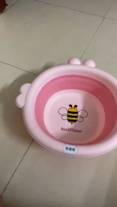 Thau Chậu Rửa Mặt Gấp Gọn Cho Bé Hình Con Ong Siêu Dễ Thương