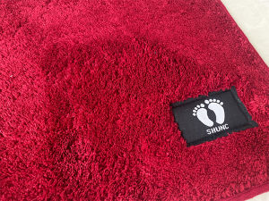 Thảm chùi chân lông cotton thảm lau chân sàn nhà tắm siêu thấm hút nước chống trơn trượt với mặt đáy cao su