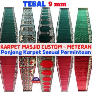 Alhadi Karpet Masjid MEDGRA SHABEL METERAN 100 x 105cm Tebal 9mm Sajadah Roll Mushola Custom Ukuran