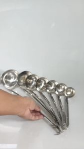 #555 Stainless Soup Ladle Serving Soup Ladle Hook Up Long Handle Spoon Cooking Cookware Kitchenware