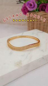 Cute Jewelry Gelang Bangkok Dewasa Bulat Perhiasan Lapis Emas 18K Gelang Wanita GL 099