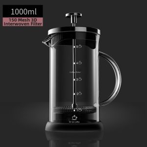 GIANXI | Home Use Coffee Dripper with Frothing Function Cold Brew Filter Set Glass Tea Pot French Press