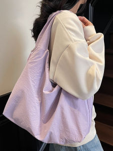 Trendy Japanese Style Canvas Tote Bag Womens 2025 New Fashion Underarm Commuter Single Shoulder Bag Large Capacity