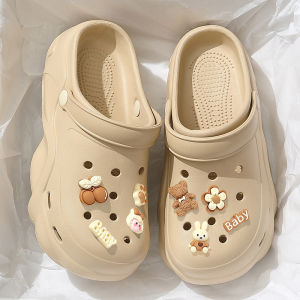 BAIMUQINGCHEN | Summer Thick-soled Odor-preventing Beach Toe-covered Non-slip Slipper