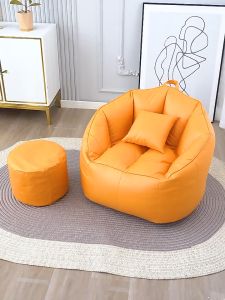 Luxury Faux Leather Bean Bag Chair with Durable Stitching and Easy Movement