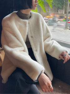 เสื้อโค้ทขนเฟอร์ขนเฟอร์ขนเฟอร์ขนเฟอร์ขนเฟอร์ขนเฟอร์ขนเฟอร์ขนเฟอร์ขนเฟอร์สำหรับฤดูใบไม้ร่วงและฤดูหนาวแบบยาวปานกลางสำหรับผู้หญิง