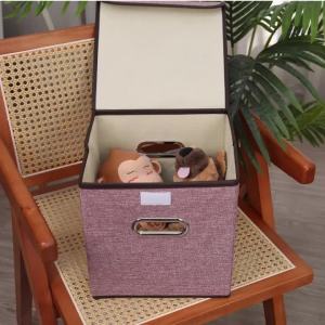 other | Cube non-woven fabric folding storage box toy fabric storage box with lid home bedroom wardrobe office storage box
