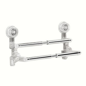 Giá Treo Khăn Treo Tường Hai Lớp 56-94cm Hút Chân Không Không Cần Khoan Giá Để Đồ Nhà Tắm Giá Đơn Cho Nhà Bếp Và Phòng Tắm