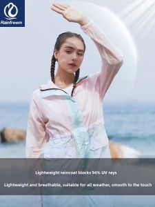 rainfreem | Lightweight Sun Protection Raincoat Long