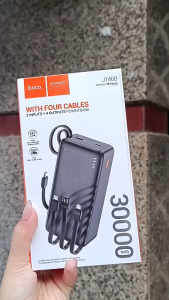 Pin Sạc Dự Phòng Hoco J146B Dung Lượng 30000Mah Kèm 4 Dây Usb + Micro + Type C + Ln
