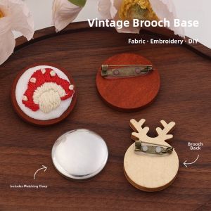 QINGPIN | Handmade DIY Embroidery Vintage Forest Deer-shaped Brooch Base