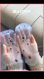 ผู้หญิงและผู้หญิงแฟชั่น บำบัด พื้นรองเท้า ล้างซิลิโคน ป้องกันความเมื่อย ล้านวด สุขภาพ ผ้าเสื้อมือ