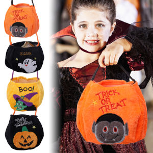 Bí Ngô Halloween Con Ma Phù Thủy Túi xách lừa hoặc treater xin cho túi đường dễ thương lễ hội dụng cụ tiệc kẹo Halloween túi lưu trữ