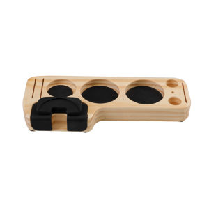 JUSTINLAU 51-58mm Coffee Tamper Mat Station Stand Portafilter Holder Support Base Rack Walnut Wood Coffee Lever Tools Organizer