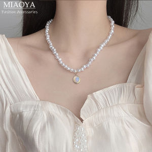 MIAOYA Fashion Jewelry Shop Baroque Pearl Necklace For Lady Cropped Collarbone Chain Exquisite Pendant For Students