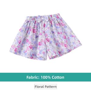 Hamqi | Summer Childrens Cotton Sweet Little Flower Casual Five-Divide Pants