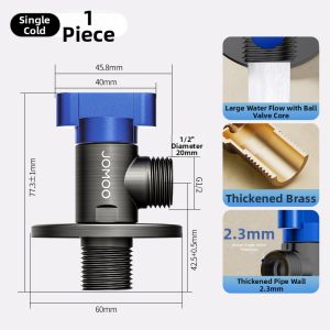 JOMOO | Full Copper Cold and Hot Water Angle Valve High Flow