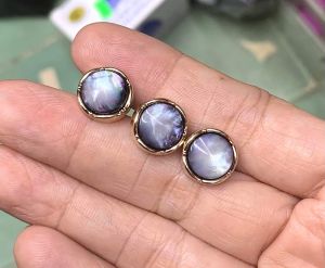 5 nút sơmi đen ánh xám 13mm.