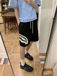 Quần Short Nam American Shark Mouth Design Mùa Hè Quần Dài Năm Điểm Rộng Rãi Quần Bóng Rổ Quần Năm Điểm Quần Dài Năm Điểm