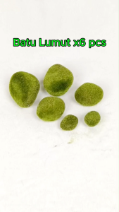 [Ready Stock] Artificial Moss Stone Polystyrene (1pkt = 6pcs) / Batu Lumut PolyFoam Rock / Bunga Orkid Gubahan Pasu / Batu Hiasan Decoration / Artificial Flower & Plant
