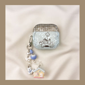 Korean Style Shell Pattern Star Dog AirPods4 Protective Case Wireless Bluetooth pro Earphone Cover Second Generation Third Generation Aipods2 Airpodpro Four Generations Five