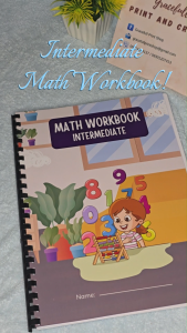 70 Pages Intermediate Math Workbook for Kids | Fractions Word Problems Multiplication Division Etc.