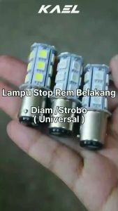 LED Stop 18 Titik Universal Merah Putih SMD 5050 Stop Lamp Stoplamp Rem Belakang Strobo Kedap Kedip Flash Strobe Lampu