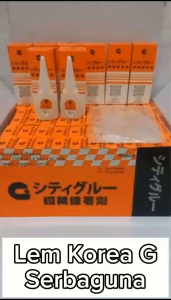 (1 BOX ISI 50 PCS) Lem Glue Korea / Lem G Cairan Tetes Besi Power Glue / Lem Perekat G Multifungsi