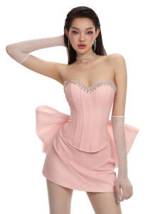 Chic Bow Off-Shoulder Dress