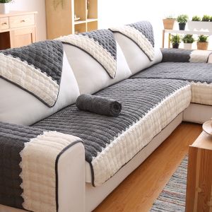 Plush Sofa Cushion Universal Full Cover Fabric Sofa Protect Couch Mat Cover Sofa Cover Anti-slip