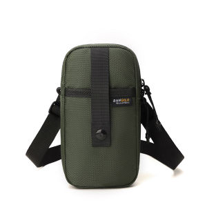 Mini Crossbody Phone Bag Travel Document Bag Single Shoulder Sport Style Oxford Cloth Pure Color for Youth Men And Women