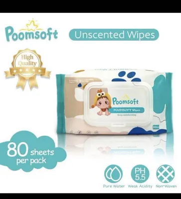 Lowest Price !!!!! POOMSOFT Non Alcohol Baby Wet Wipes (80Pcs/Pack)
