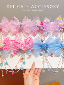 Princess Elsa Forehead Chain With Tassel And Bow Hair Clip