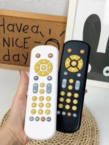 Đồ Chơi Điều Khiển TV Montessori Gấu - 3 Ngôn Ngữ Phát Nhạc / Đèn Nhiều Nút Bấm Cho Bé Gặm Nướu