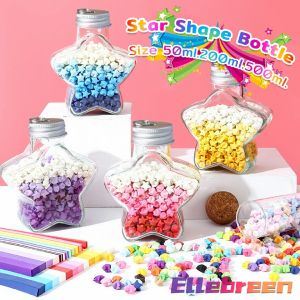 Star Shape Wishing Bottle Origami Star Container DIY Handmade Birthday Gift 50ml 200ml 500ml