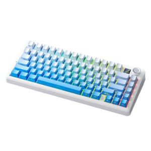 AULA | AULA F75 Max Mechanical Keyboard 75% Layout Tri Mode Wireless RGB Gaming Keyboard Hot Swappable Gasket Mounted TFT Screen Knob