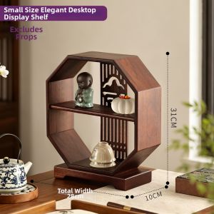 YILI DECO | Zen Style Wooden Display Rack For Tea Accessories