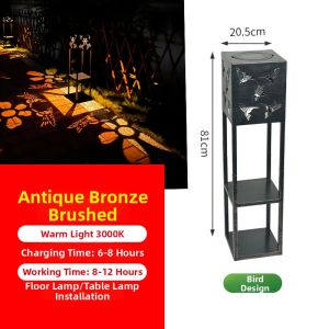 LIANGGUANGJING | Solar Outdoor Decorative Lamp Garden Iron Butterfly