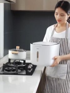 【SKIT SG】5Kg / 10Kg ECOCO Kitchen Nano Rice Container Bucket Dispenser Anti-Bug Sealed Rice Bucket Grain Pet Food Storage Rice Box Insect-Proof & Moisture-Proof Mildew-Proof CNY Gift Present