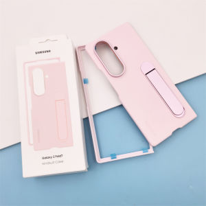 Samsung | Samsung Galaxy Z Fold 7 5G Leather Standing Phone Case Foldable Bracket Hard PU Cover ZFold7 Anti-fall Shockproof Protect Shell
