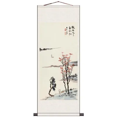 ZHENGUI | Elegant Lotus and Bird Decorative Scroll Painting