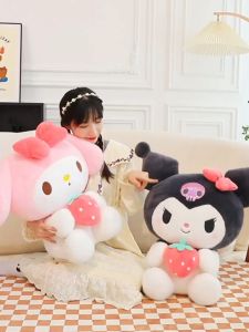 Strawberry Kuromi plushie Cinnamoroll teddy bear Pink Melody toy doll kid birthday gift 库洛米娃娃 美乐蒂娃娃