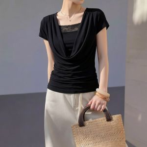 AIYITI | Faux Two-Piece Fitted T-Shirt Top